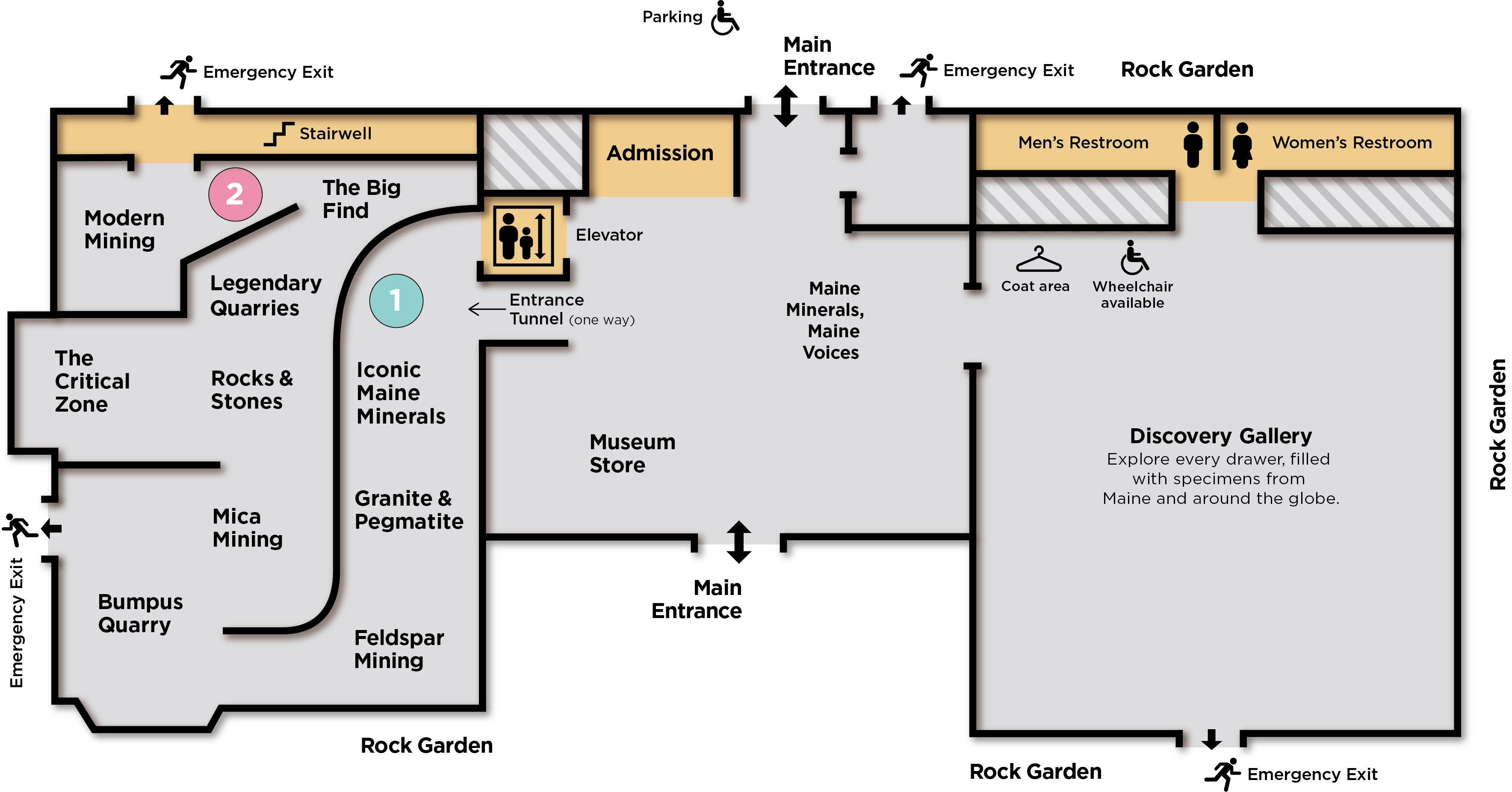 MMGM Museum map lower level