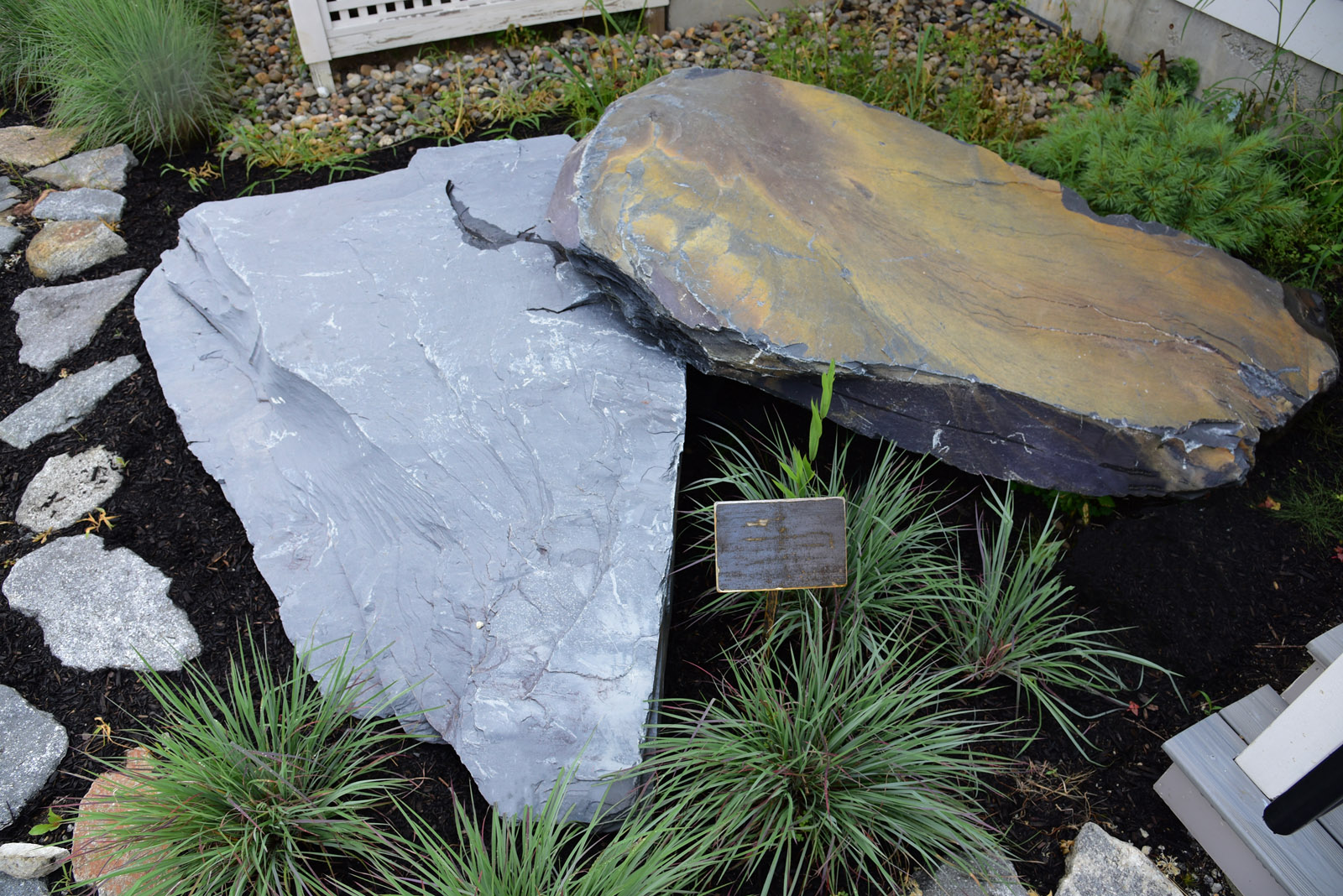 slate specimen rock garden