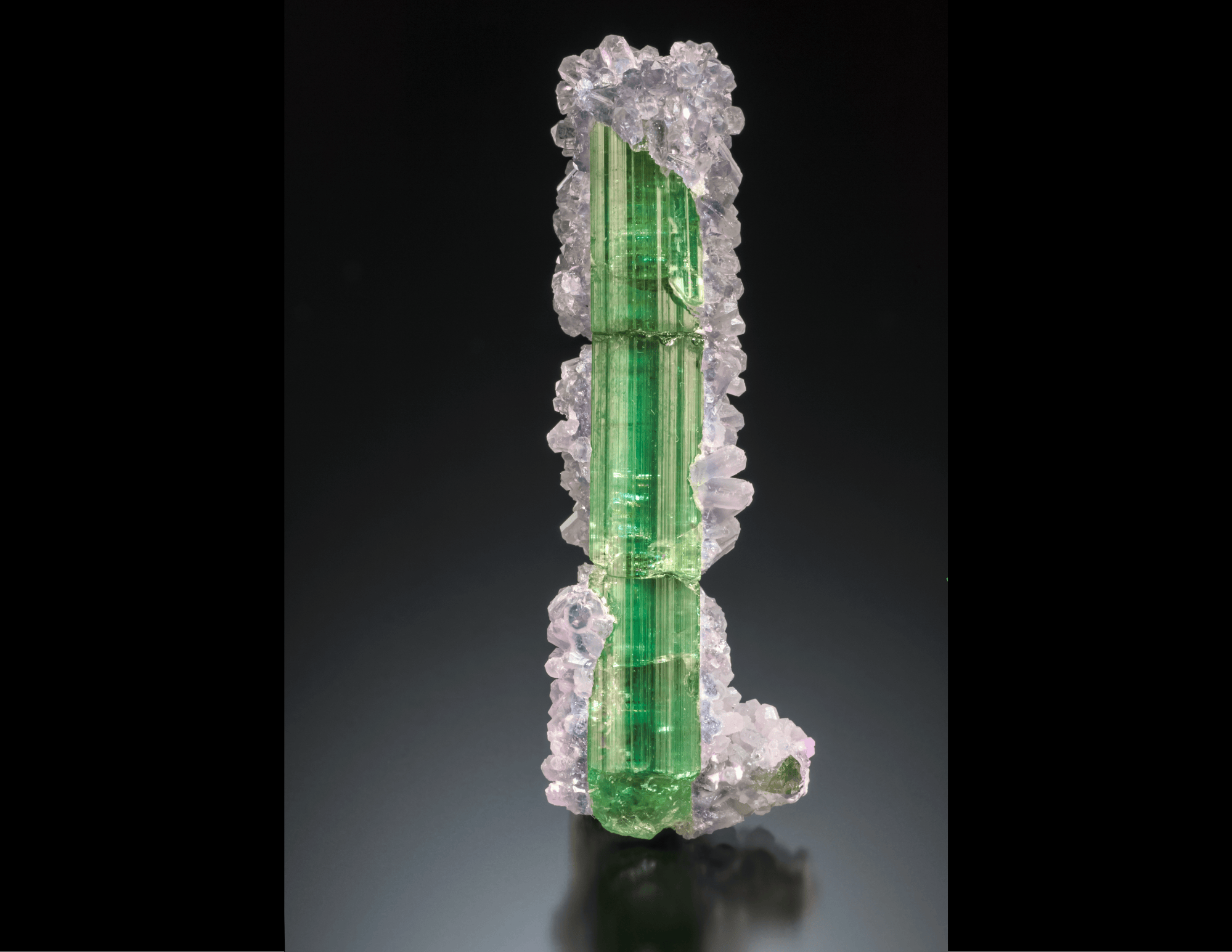 Mt. Marie Elbaite with Purple Fluorapatite.Scovil